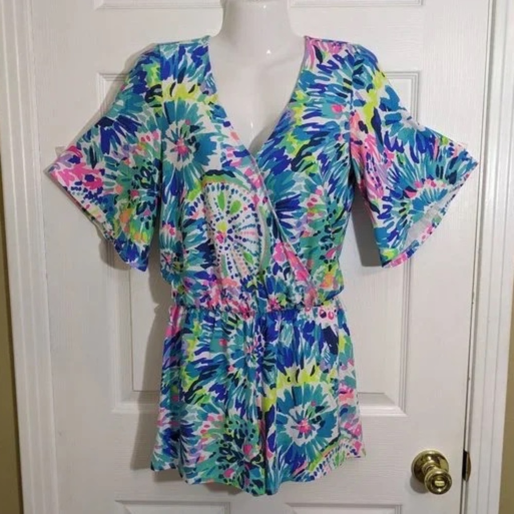 Lilly Pulitzer Madilyn Romper in Multi Dive Print